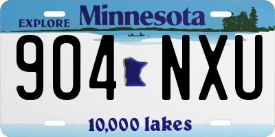 MN license plate 904NXU