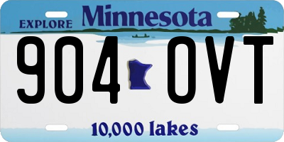 MN license plate 904OVT