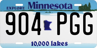 MN license plate 904PGG