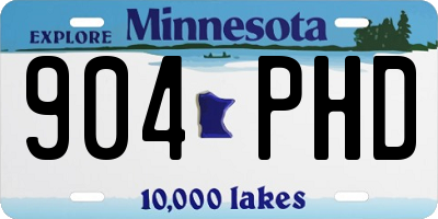 MN license plate 904PHD
