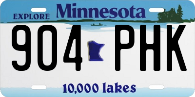 MN license plate 904PHK