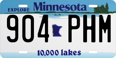 MN license plate 904PHM