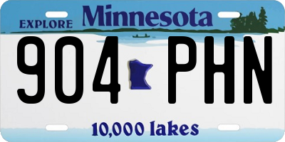 MN license plate 904PHN