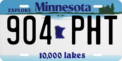 MN license plate 904PHT