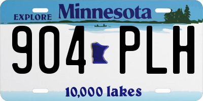MN license plate 904PLH