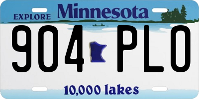 MN license plate 904PLO