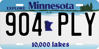 MN license plate 904PLY