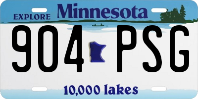 MN license plate 904PSG