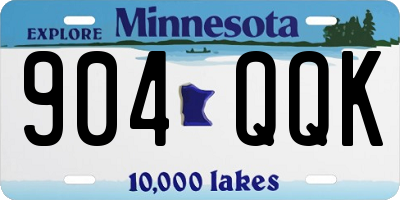 MN license plate 904QQK