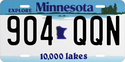 MN license plate 904QQN