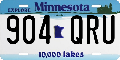 MN license plate 904QRU