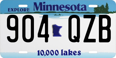 MN license plate 904QZB
