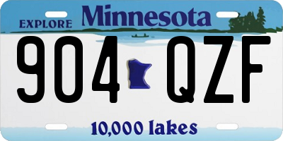 MN license plate 904QZF