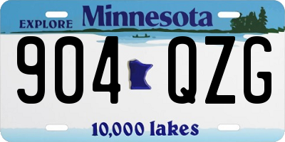 MN license plate 904QZG