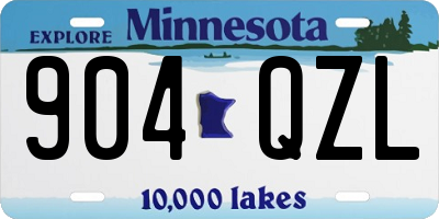 MN license plate 904QZL