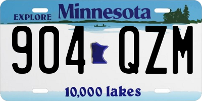 MN license plate 904QZM