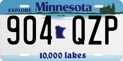 MN license plate 904QZP