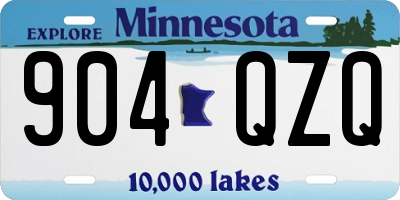 MN license plate 904QZQ