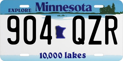 MN license plate 904QZR