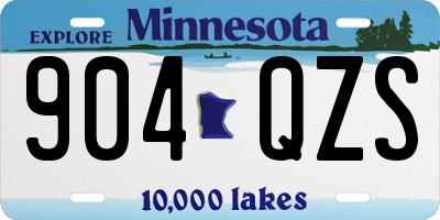 MN license plate 904QZS