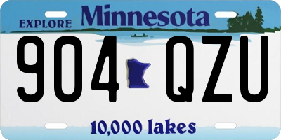 MN license plate 904QZU