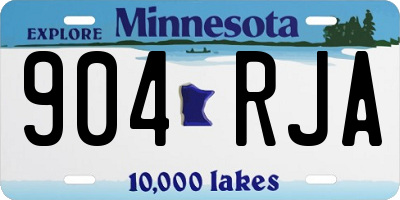 MN license plate 904RJA