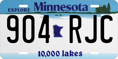 MN license plate 904RJC