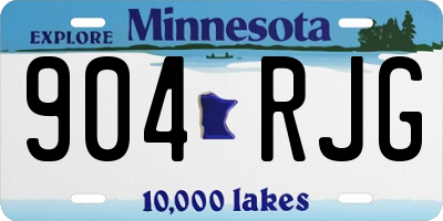 MN license plate 904RJG