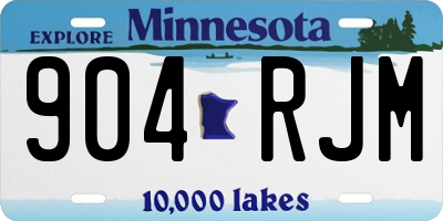 MN license plate 904RJM
