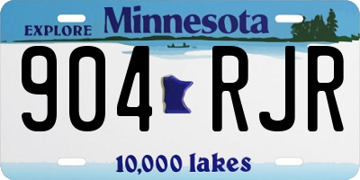 MN license plate 904RJR