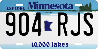 MN license plate 904RJS