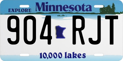 MN license plate 904RJT