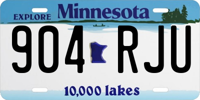 MN license plate 904RJU
