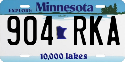 MN license plate 904RKA