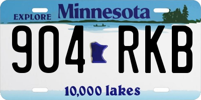MN license plate 904RKB