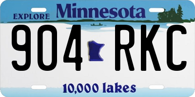 MN license plate 904RKC