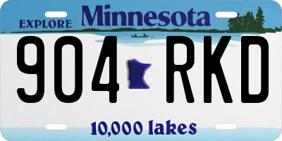 MN license plate 904RKD