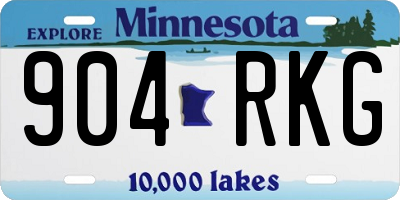 MN license plate 904RKG