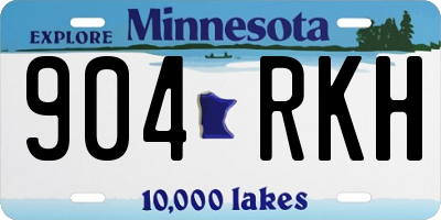 MN license plate 904RKH