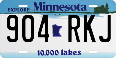 MN license plate 904RKJ