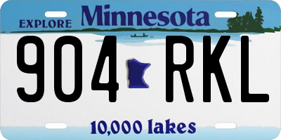MN license plate 904RKL