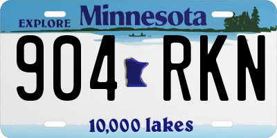 MN license plate 904RKN