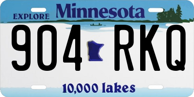 MN license plate 904RKQ