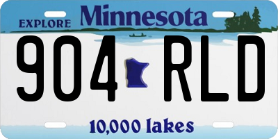 MN license plate 904RLD