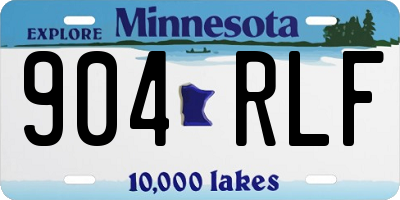 MN license plate 904RLF