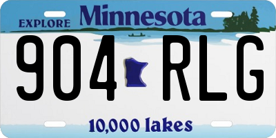 MN license plate 904RLG