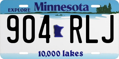MN license plate 904RLJ