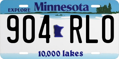 MN license plate 904RLO