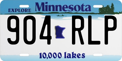 MN license plate 904RLP