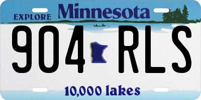 MN license plate 904RLS